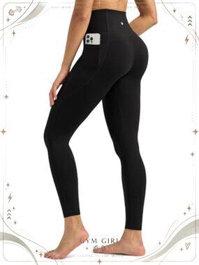Buttery Soft High Waisted Yoga Pants Tummy Control Leggings with Pockets
